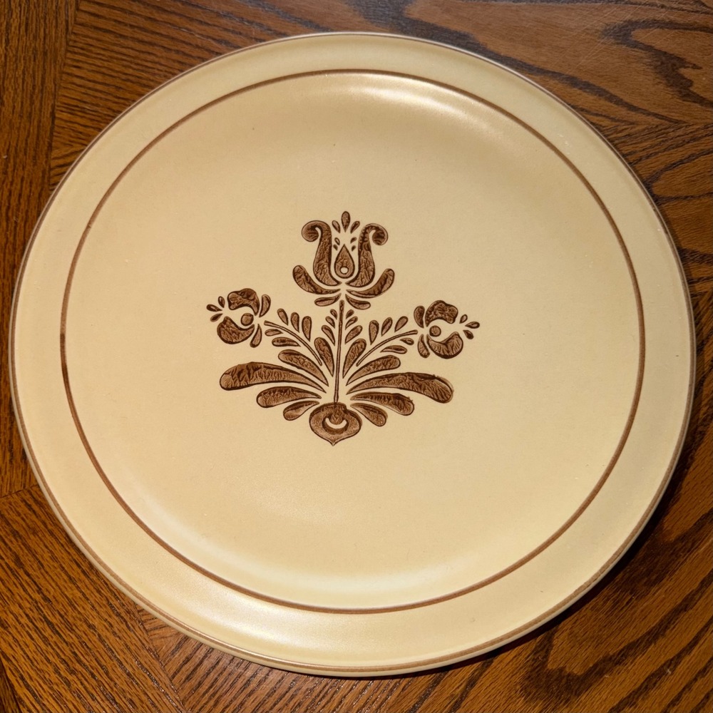 Vintage Pfaltzgraff 12" Dinner Plate Village Pattern USA 70s Stoneware